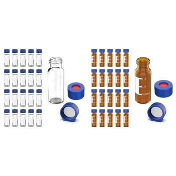 2ML Autosampler Flacoane Cu Capace, 1000Pcs, Flacoane, 9-425 Flacon de Sticlă Cu Albastru Capace Șurub/Scris Patch-uri/Absolvire