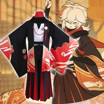 Joc Genshin Impact Costume Cosplay Kaedehara Kazuha Cosplay Costum Uniforme Haine Kimonouri Costume Seturi De Haine Noi