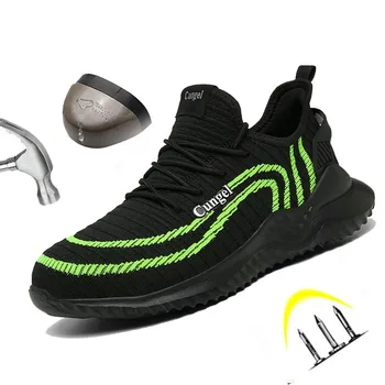Siguranță Pantofi Bărbați Respirabil ochiurilor de Plasă de Oțel Tep Anti Zdrobitor rezistent la Înțepare Indestructibil Cizme de Lucru Încălțăminte Zapatos Hombre