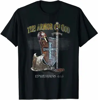 Toată Armura lui Dumnezeu - Efeseni 6:11 - Sta, prin Urmare, T-Shirt. Vara din Bumbac cu Maneci Scurte O-Neck Mens T Shirt Noi S-3XL